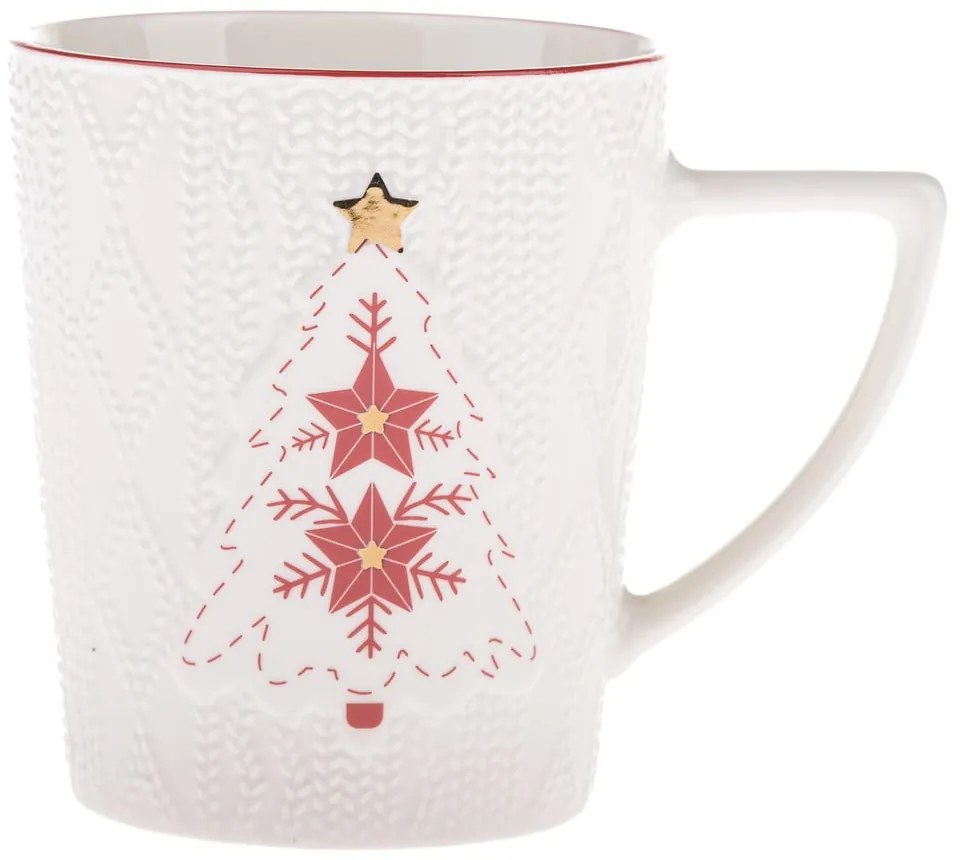 Tazza bianca in porcellana a tema natalizio 380 ml Xmas Tree – Dakls