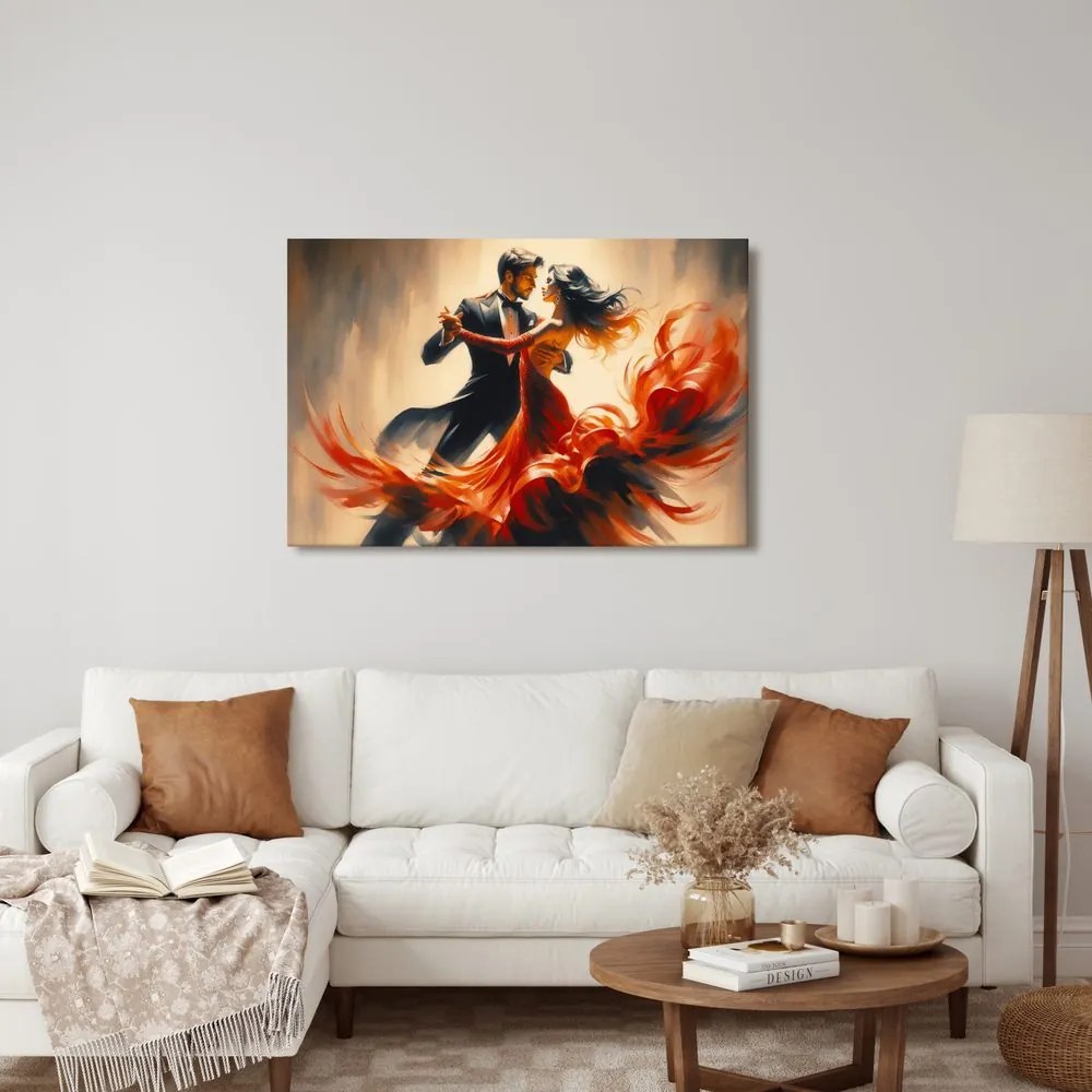 Quadro su tela – Danza in abbraccio di fuoco