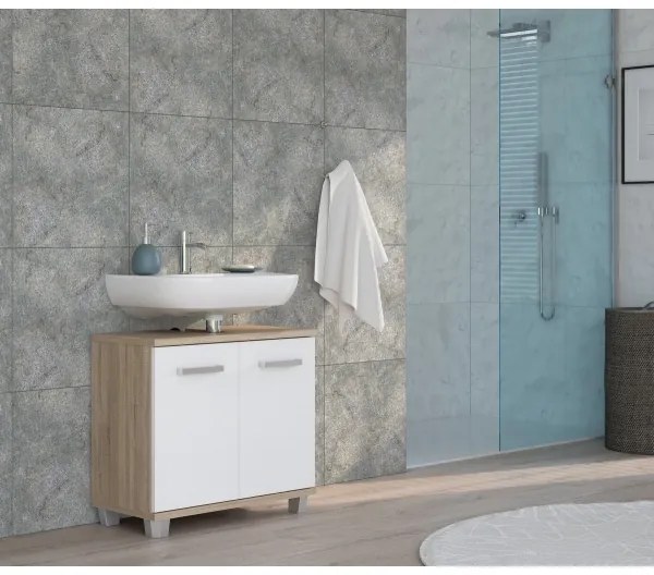 Mobile da bagno VENOM bianco/rovere Sonoma