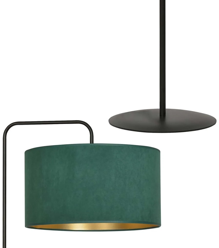Piantana Contemporaneo Ganesha Acciaio Nero Verde 1 Luce E27 Ip20