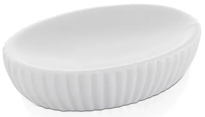 Portasapone bagno da appoggio bianco Gedy serie Marika in ceramica
