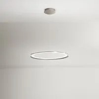 Lampadario A Sospensione Contemporaneo Edge Alluminio Grigio Led Integrato 86W