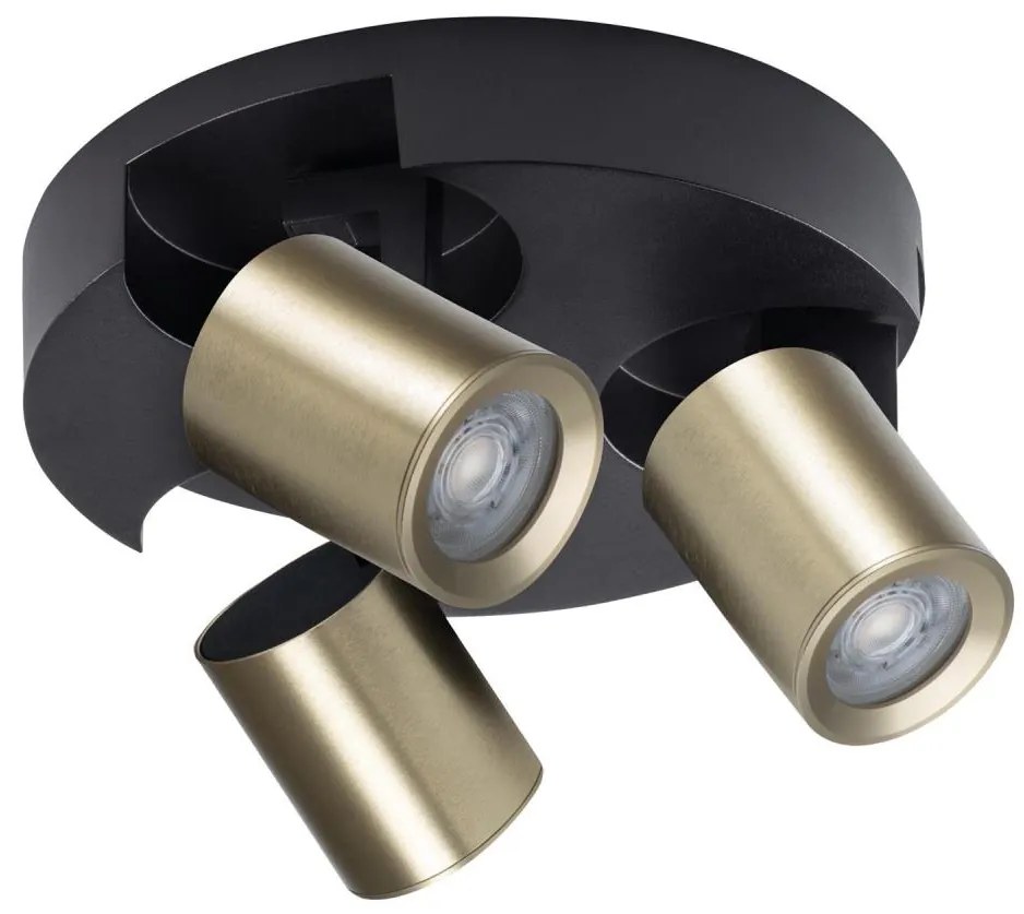 Kanlux 38963 - Faretto LAURIN 3xGU10/10W/230V ottone/nero