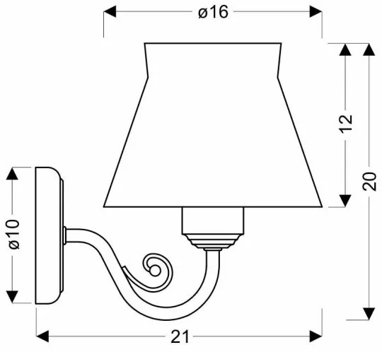 Applique ZEFIR 1xE27/40W/230V