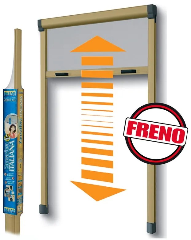 Zanzariera avvolgibile MEDAL Bazar per finestra L 120 x H 170 cm bronzo riducibile