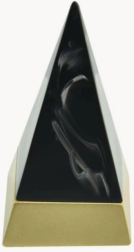 Portagioie Pyramid Dark Marble & Gold