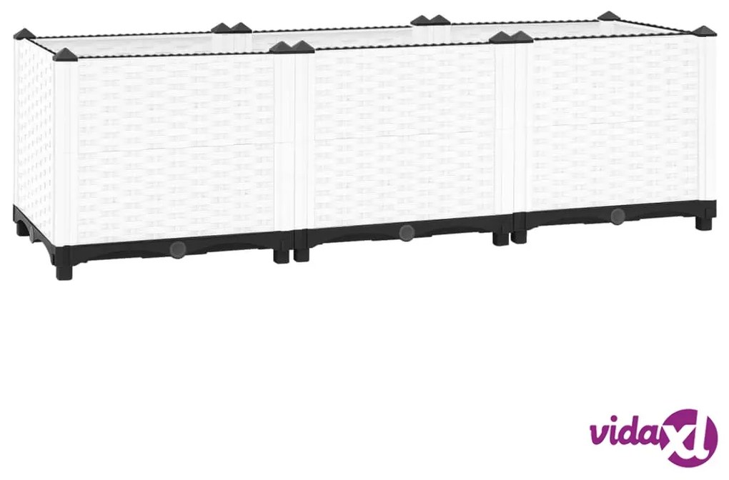 vidaXL Fioriera Rialzata 120x40x38 cm in Polipropilene
