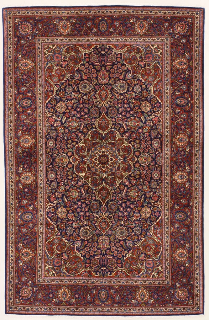 Kashan Tappeto 210 x 130 (Iran) Annodato A Mano