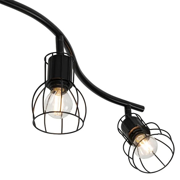 Faretto da soffitto moderno nero 145 cm 6 luci - Botu