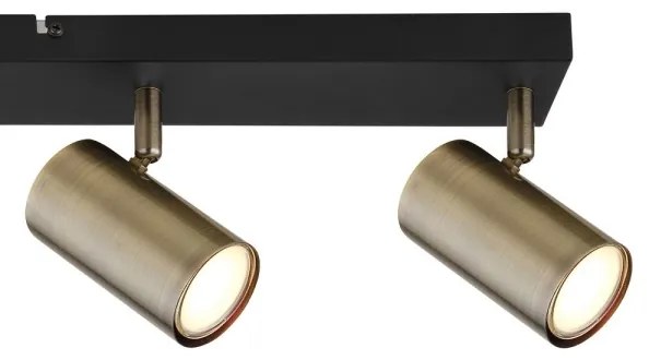 Globo 57911-4M - Faretto ROBBY 4xGU10/35W/230V nero/ottone