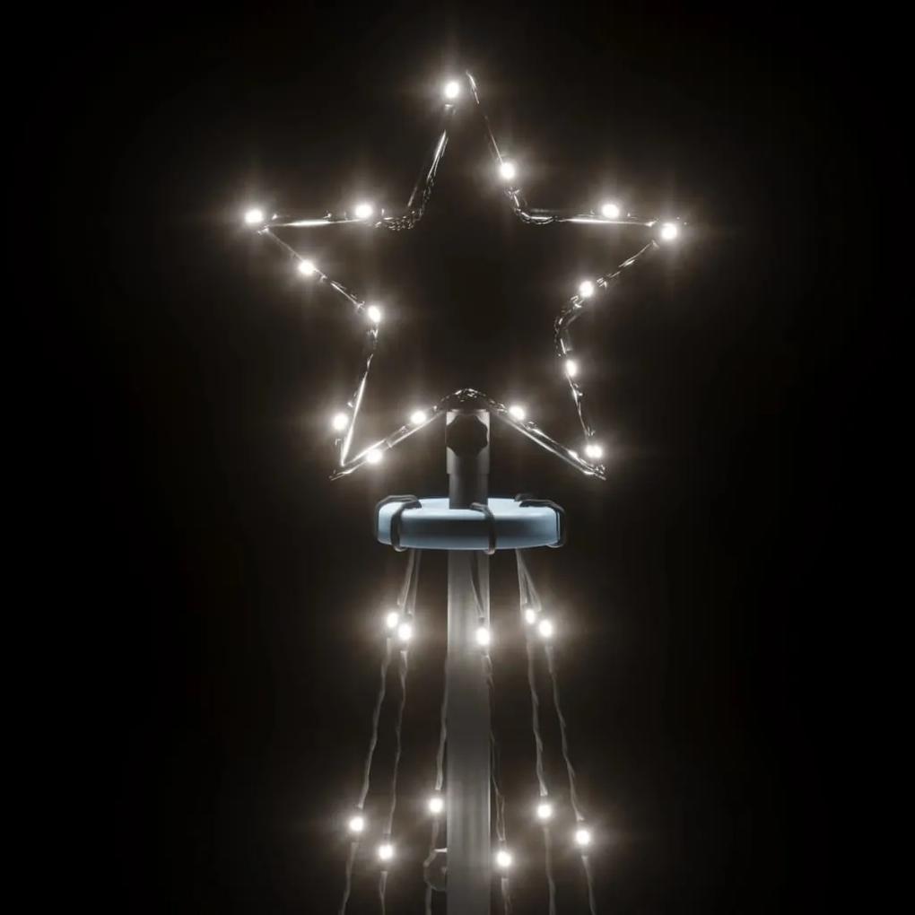 Albero di Natale a Cono Bianco Caldo 108 LED 70x180 cm