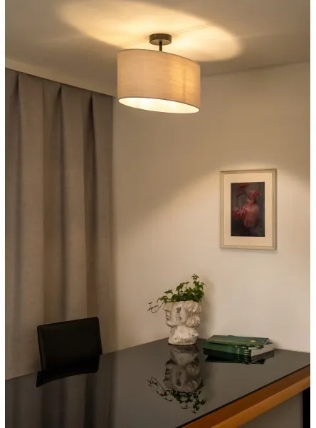 Duolla - Lampadario a plafone OVAL 1xE27/15W/230V grigio