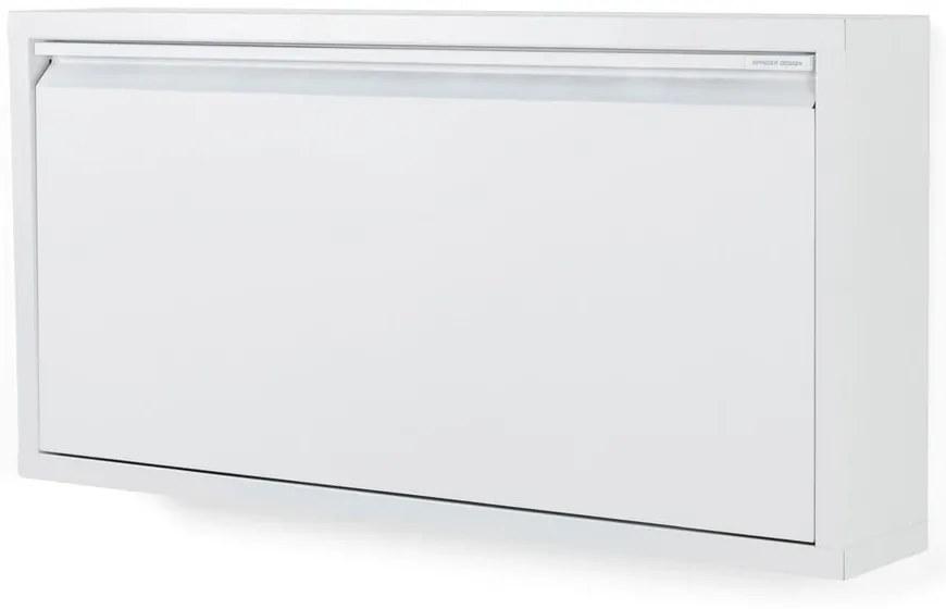 Scarpiera bianca in metallo con ante ribaltabili 75x37,5x12,5 cm Billy – Spinder Design