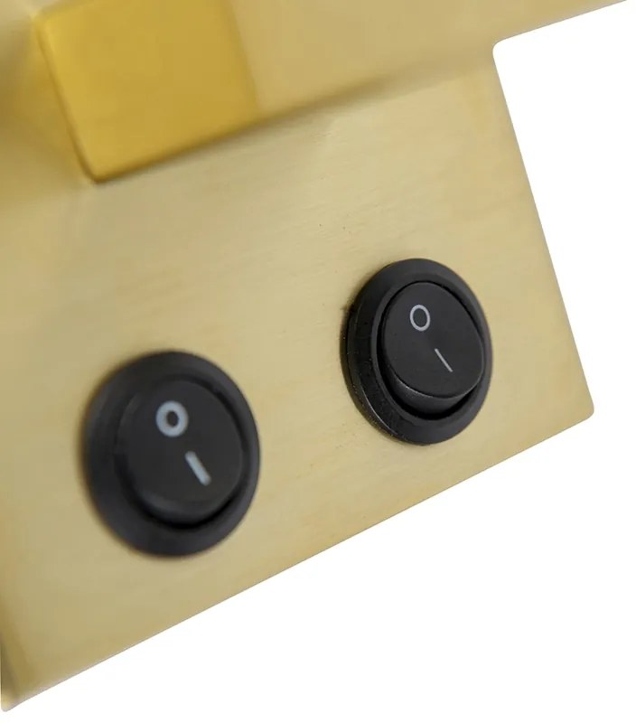 Applique Art Déco oro con paralume grigio - Brescia