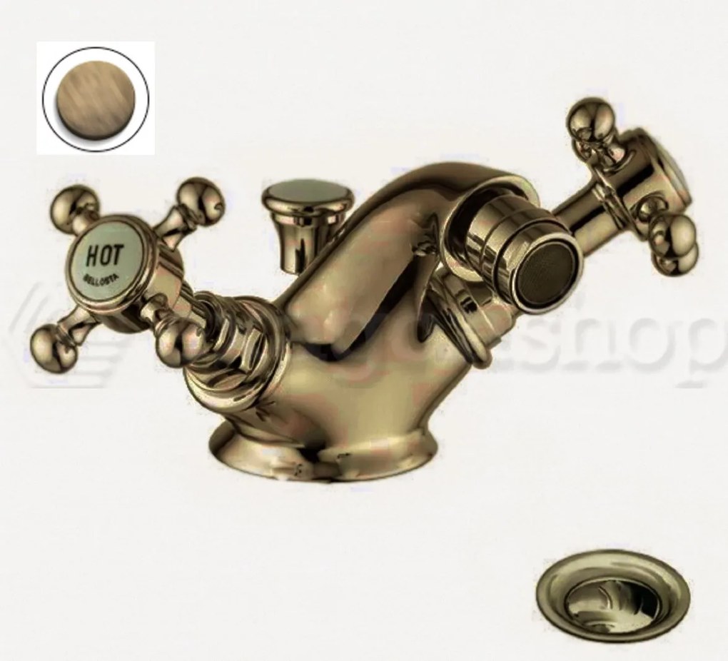 Gruppo Bidet Monoforo Bronzo Opaco Edward 72-0807/2/C Bellosta