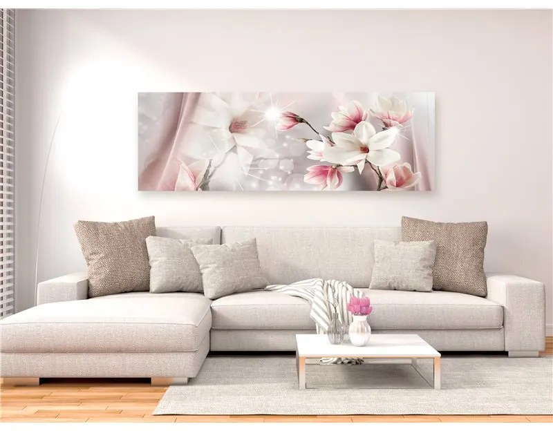 Quadro Magnolia Reflection (1 Part) Narrow  Colore Bianco, Dimensioni e Misure 120x40