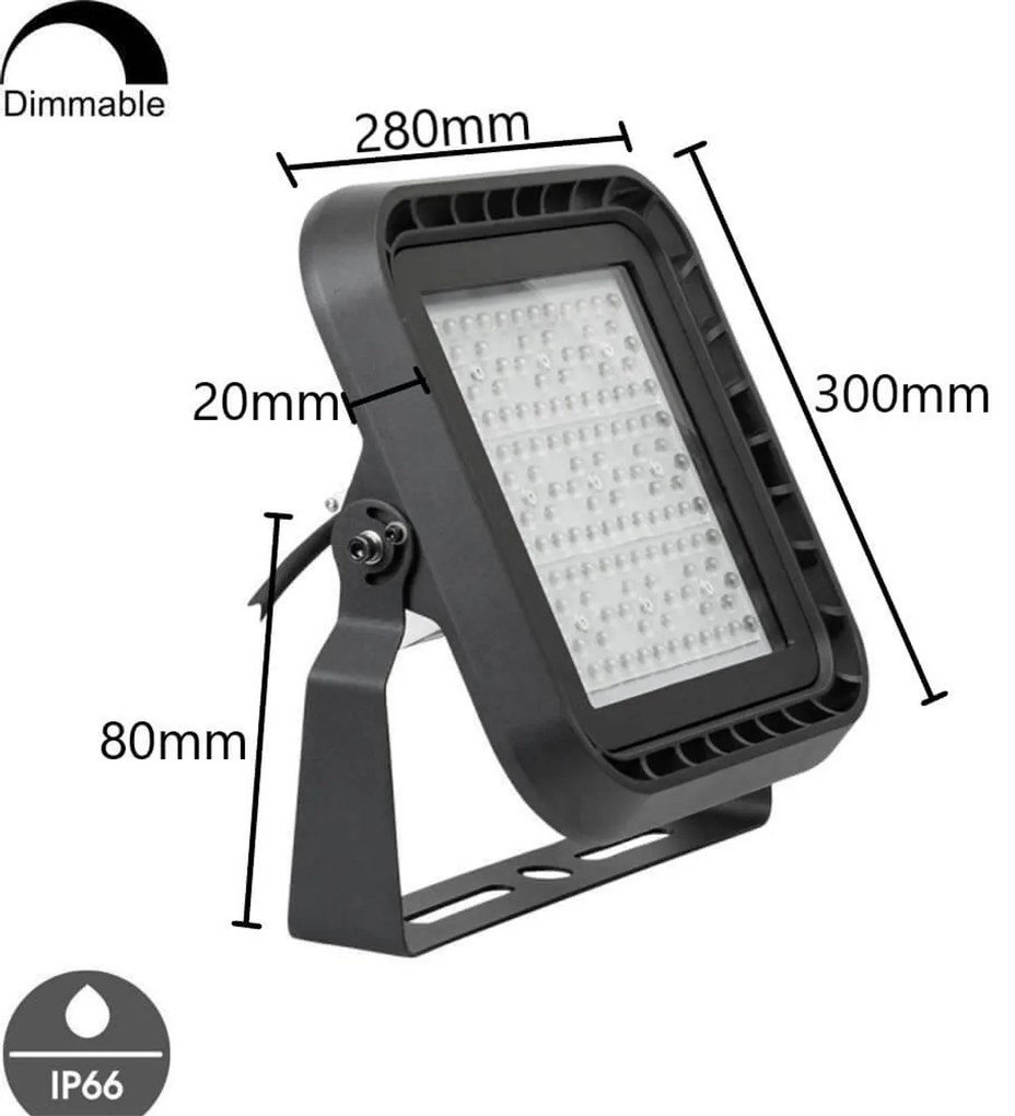 Faro LED 28.000lm dimmerabile 1-10V IP66 - Premium Colore Bianco 5.000K