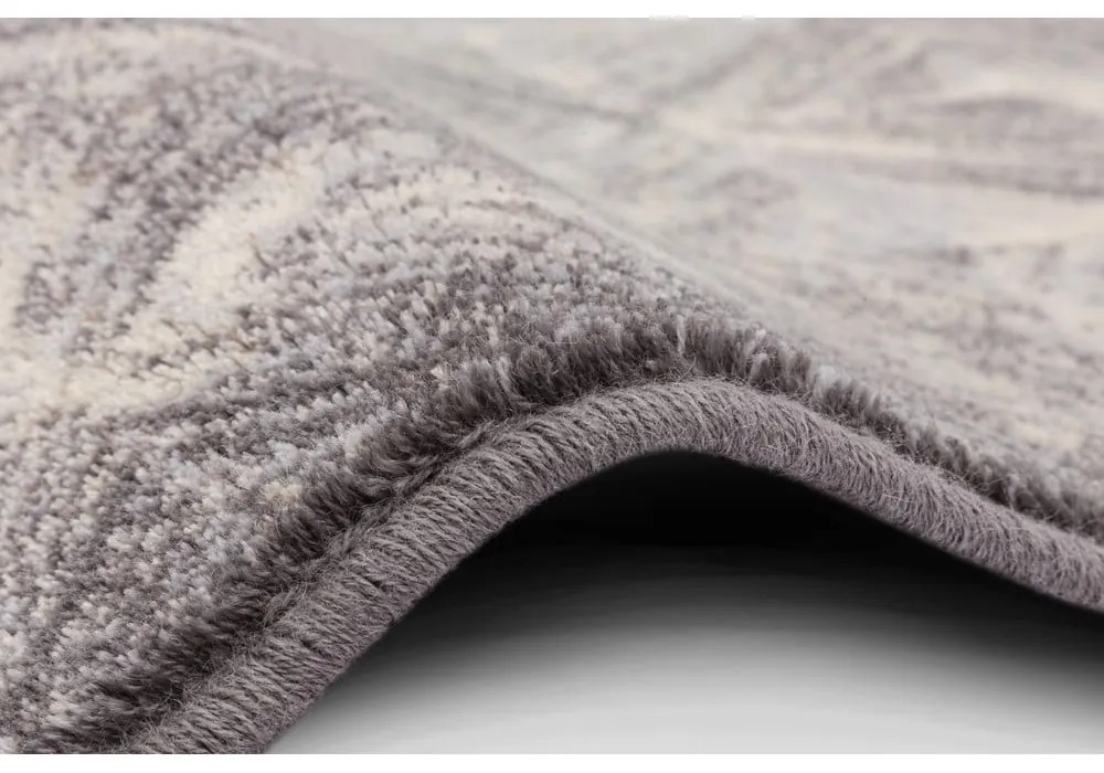 Tappeto in lana grigio 160x240 cm Moire - Agnella