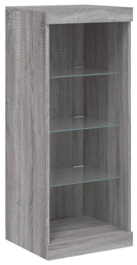 Credenza con luci led grigio sonoma 41x37x100 cm