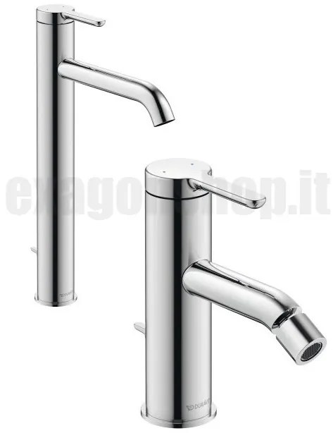 Duravit C.1 Miscelatore Monocomando Lavabo Alto E Bidet Cromo