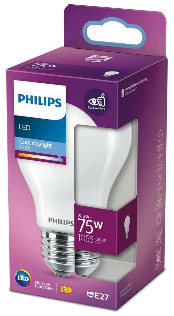 Lampadina LED Philips Standard Ø 6 x 10,4 cm E27 8,5 W E 1055 lm (6500 K)