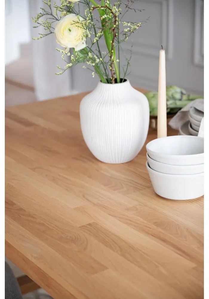 Tavolo da pranzo in legno di quercia lucido 170 x 95 cm Brooklyn - Rowico