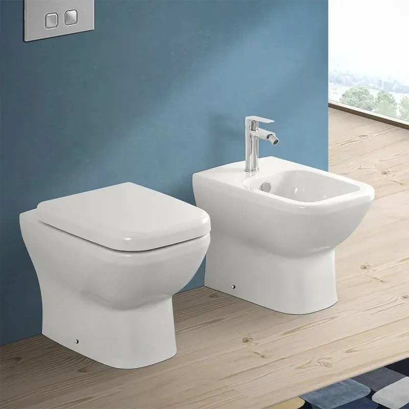 Copriwater originale serie Square in termoindurente bianco