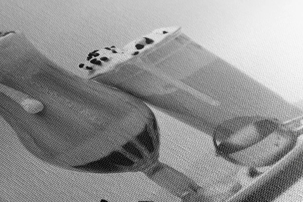 Quadro su tela – Frullato al latte in bianco e nero