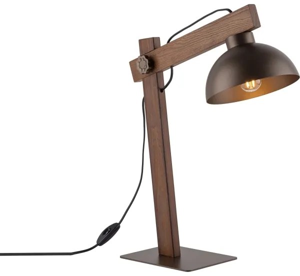 Lampada da tavolo OSLO 1xE27/15W/230V noce/marrone