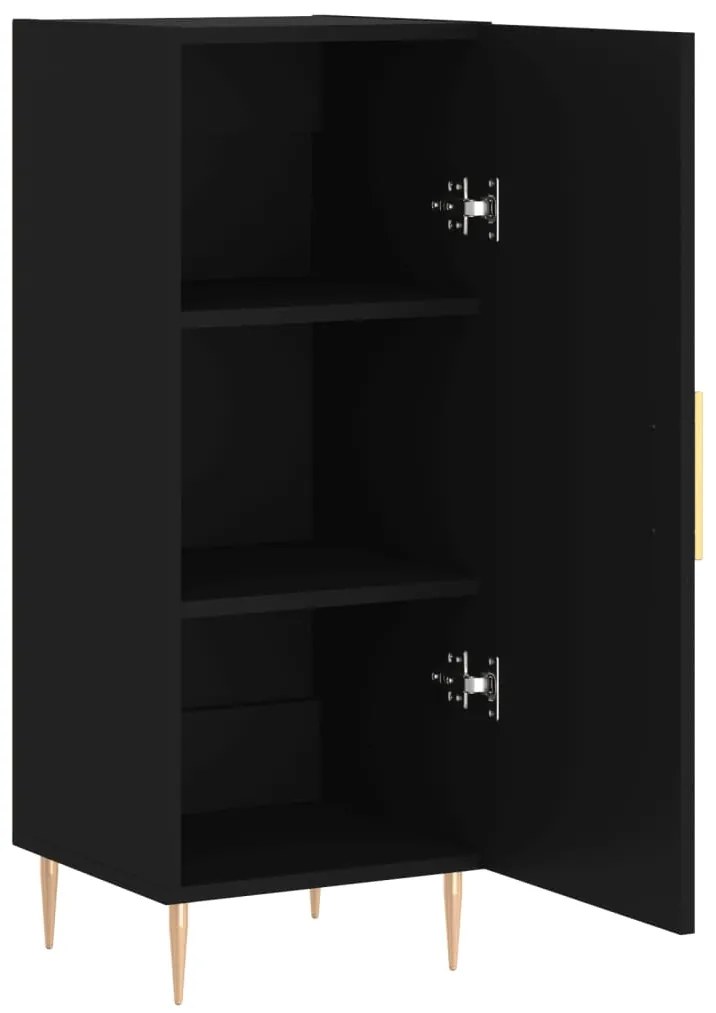 Credenza nero 34,5x34x90 cm in legno multistrato