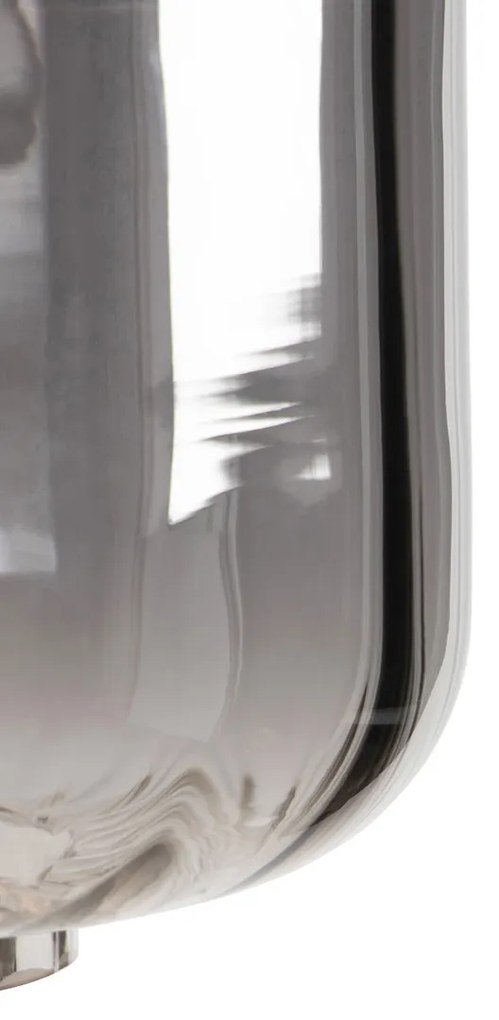 Lampada da terra smart nera con vetro fumé con WiFi ST64 - Qara Down