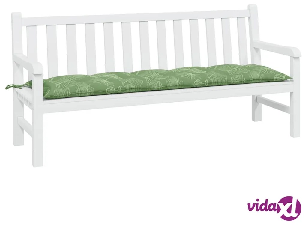 vidaXL Cuscino per Panca a Foglie 180x50x7 cm in Tessuto Oxford