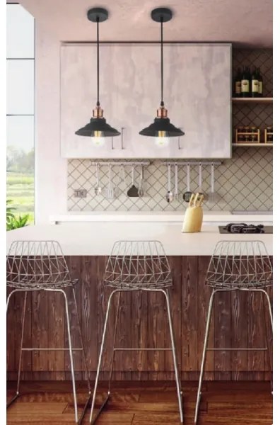 Redo 01-1292 - Lampadario a sospensione con filo SPINNER 1xE27/42W/230V