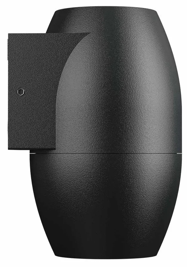 Applique Ovale Monodirezionale IP65 GU10 per esterni - Nera