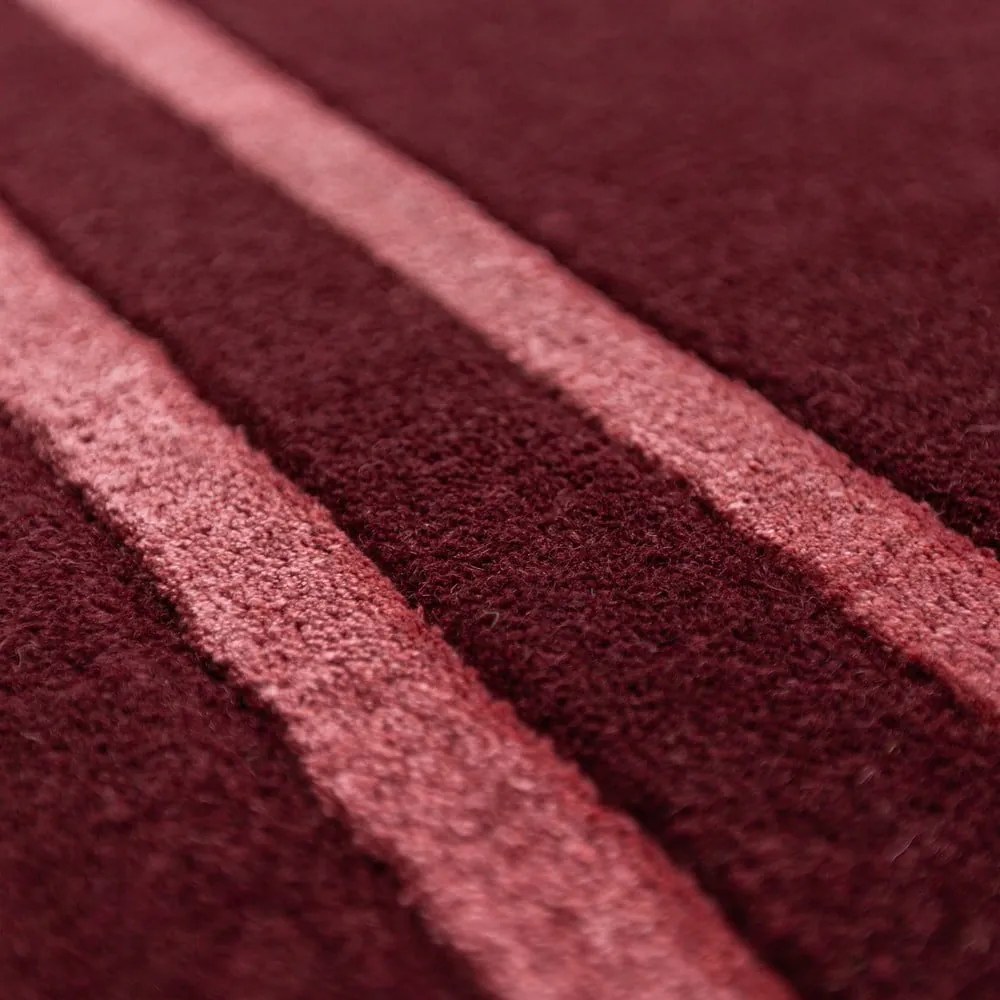 Tappeto burgundy in lana tessuto a mano 160x230 cm Gatsby – Flair Rugs