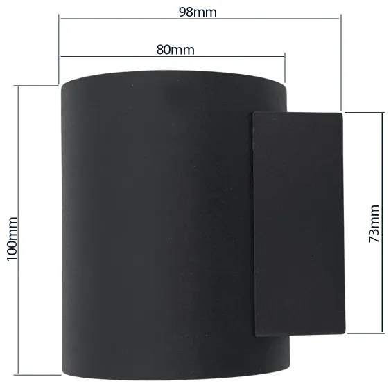 Applique SQUALLA TUBA 1xG9/50W/230V nero/oro