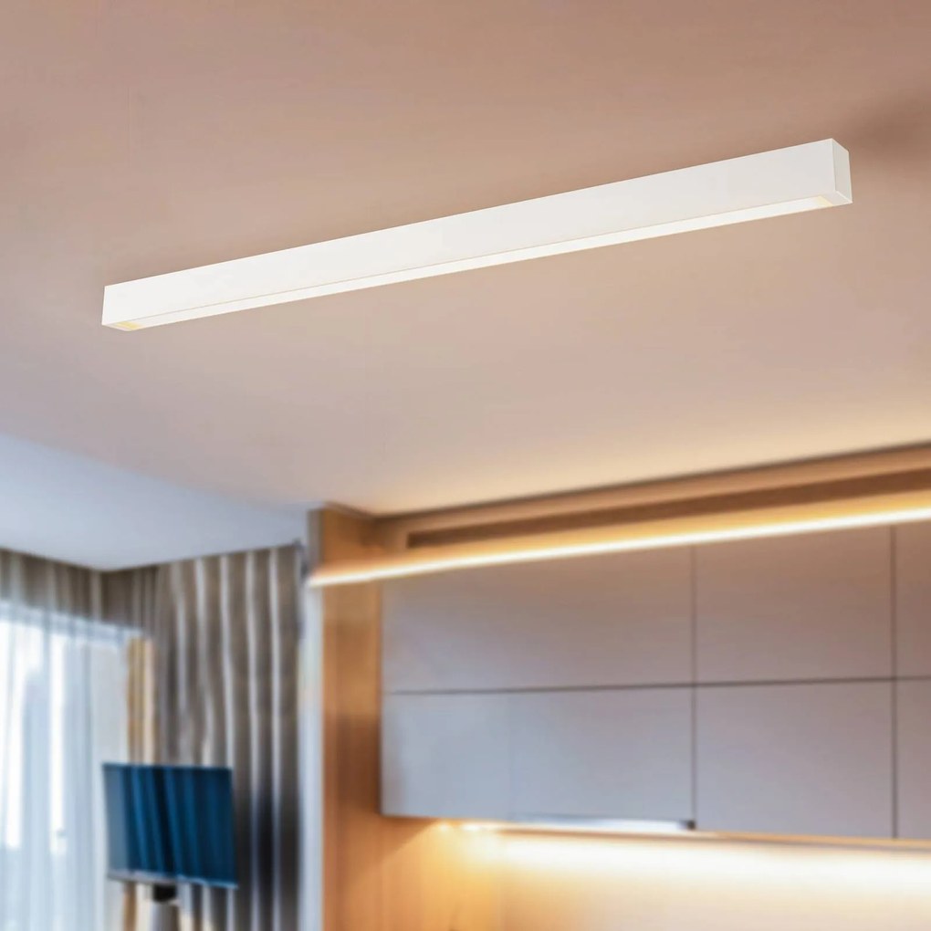 Nowodvorski Lighting Plafoniera Straight bianca 122 cm