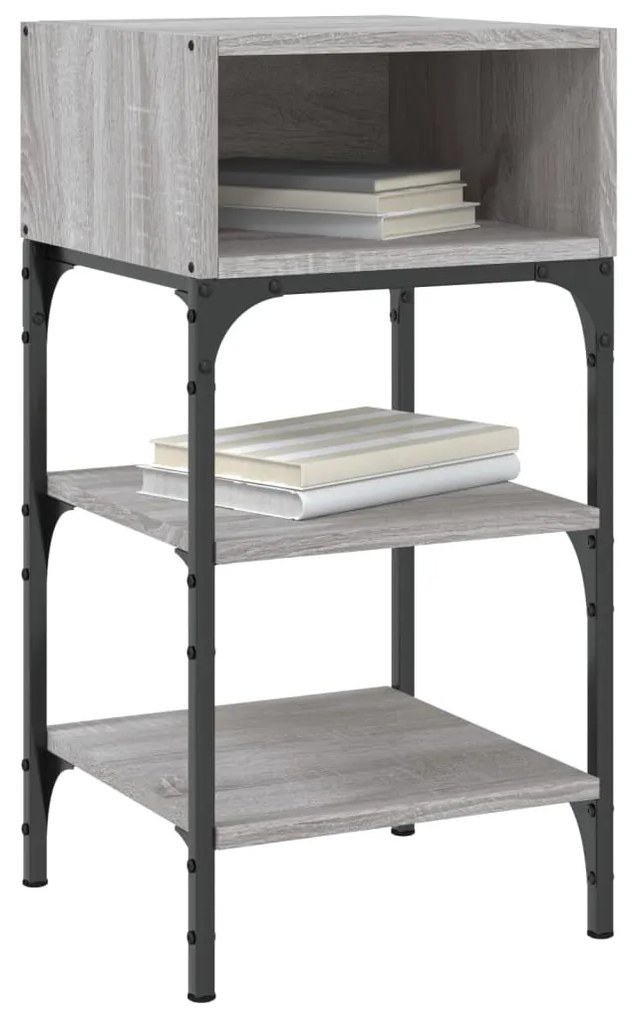 Comodini 2 pz Grigio Sonoma 35x34,5x70 cm in Legno Multistrato