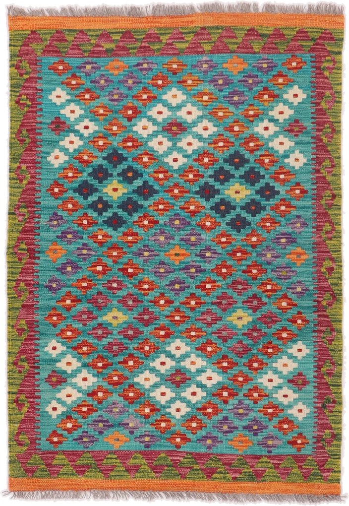 Kilim Tappeto 130 x 90 (Afghanistan) Tessuto A Mano