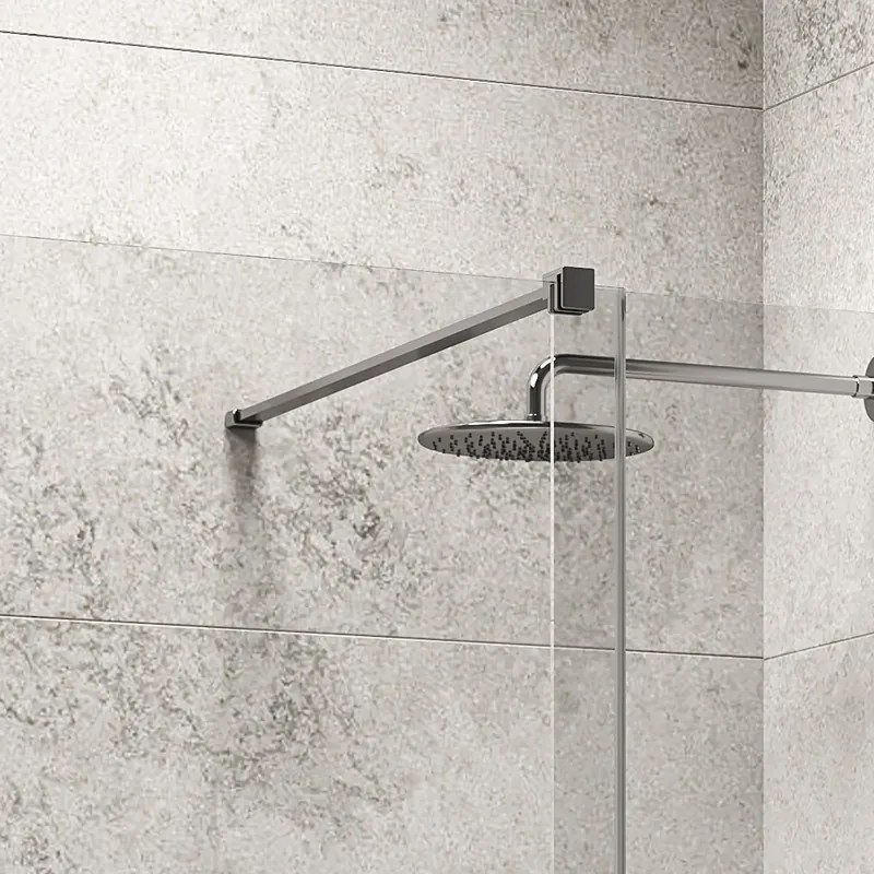 Kamalu - Parete walk in con anta scorrevole 150 cm finitura cromo | KNM4000W-C