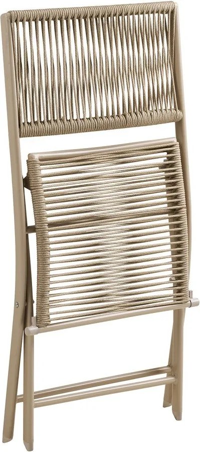 Set da pranzo da giardino beige in metallo per 2 persone Arcas – House Nordic