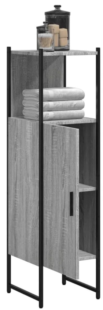 Mobile da bagno grigio sonoma 33x33x120,5cm legno multistrato