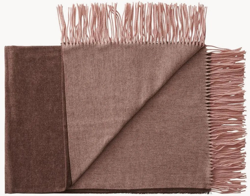 Plaid in lana Franja