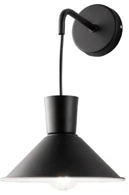 Applique D22 cm ELIO in metallo verniciato Nero