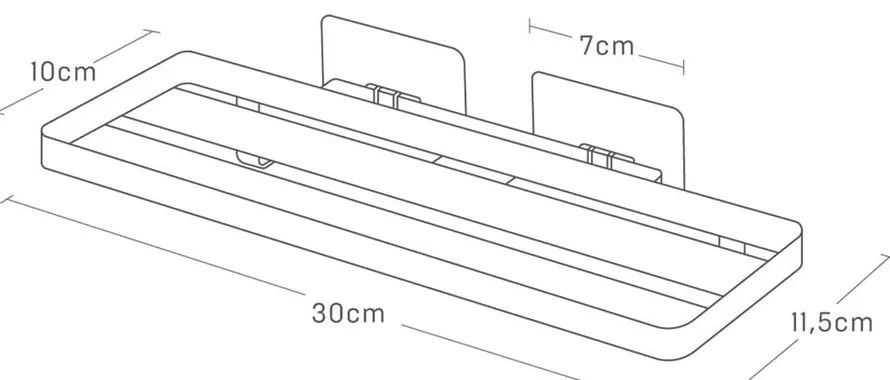 Mensola da bagno senza foratura bianco opaco in acciaio Film Hook – YAMAZAKI