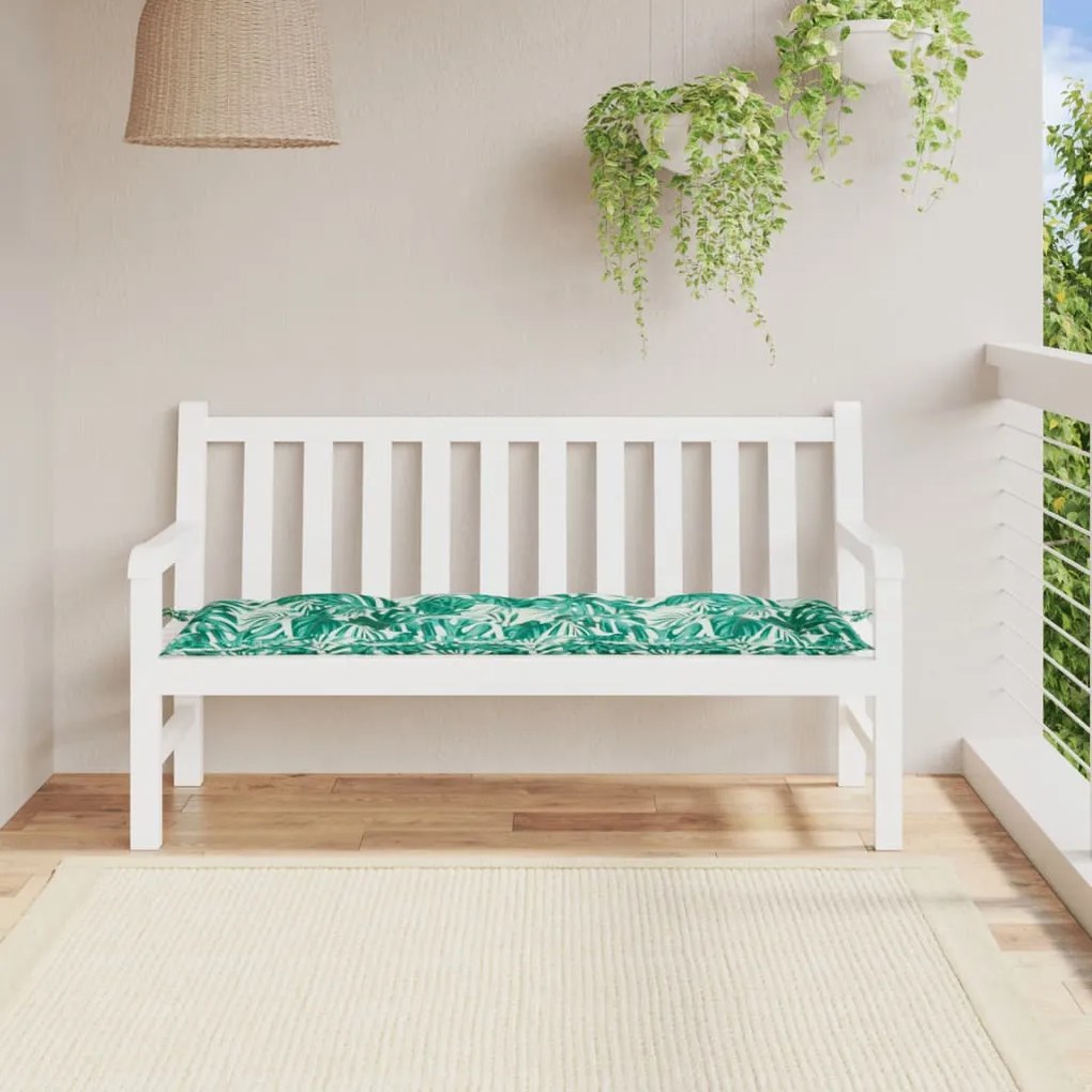 Cuscino Per Panca A Foglie 150x50x7 Cm İn Tessuto Oxford /