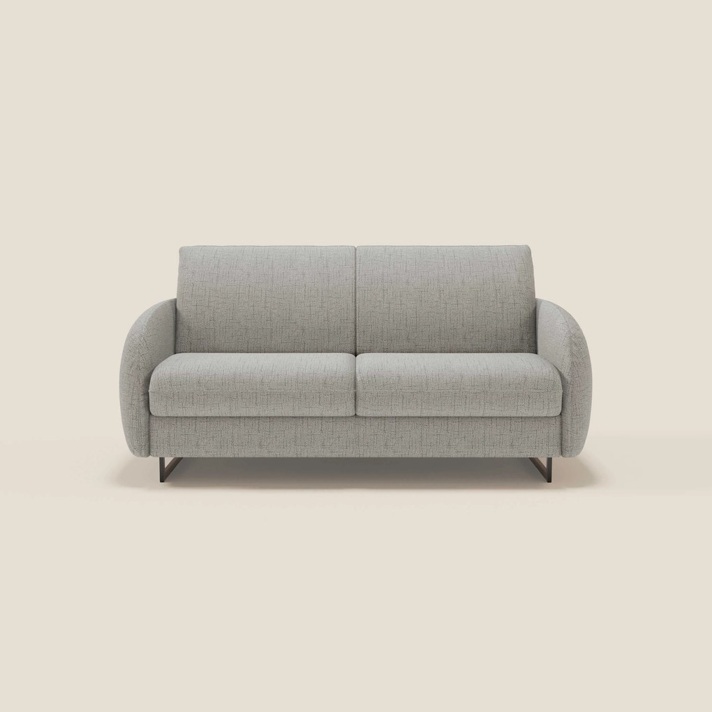 Ninfea divano letto Design Morbido con Piedini alti in Metallo e Materasso H18 cm in tessuto impermeabile T03