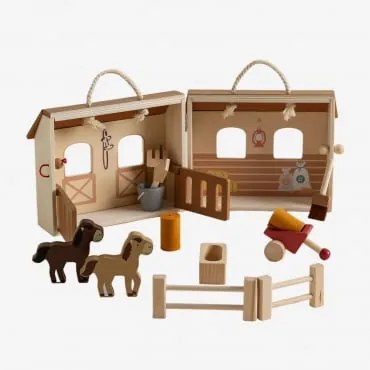 Pegasy Kids Baule Stalla In Legno Marrone Legno Naturale - Sklum