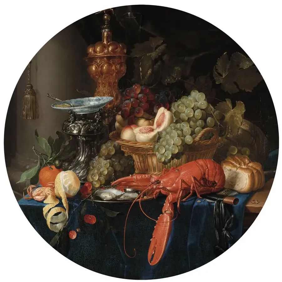 KEK Amsterdam Carta da parati panoramica Lobster Circle - M - 1.9m