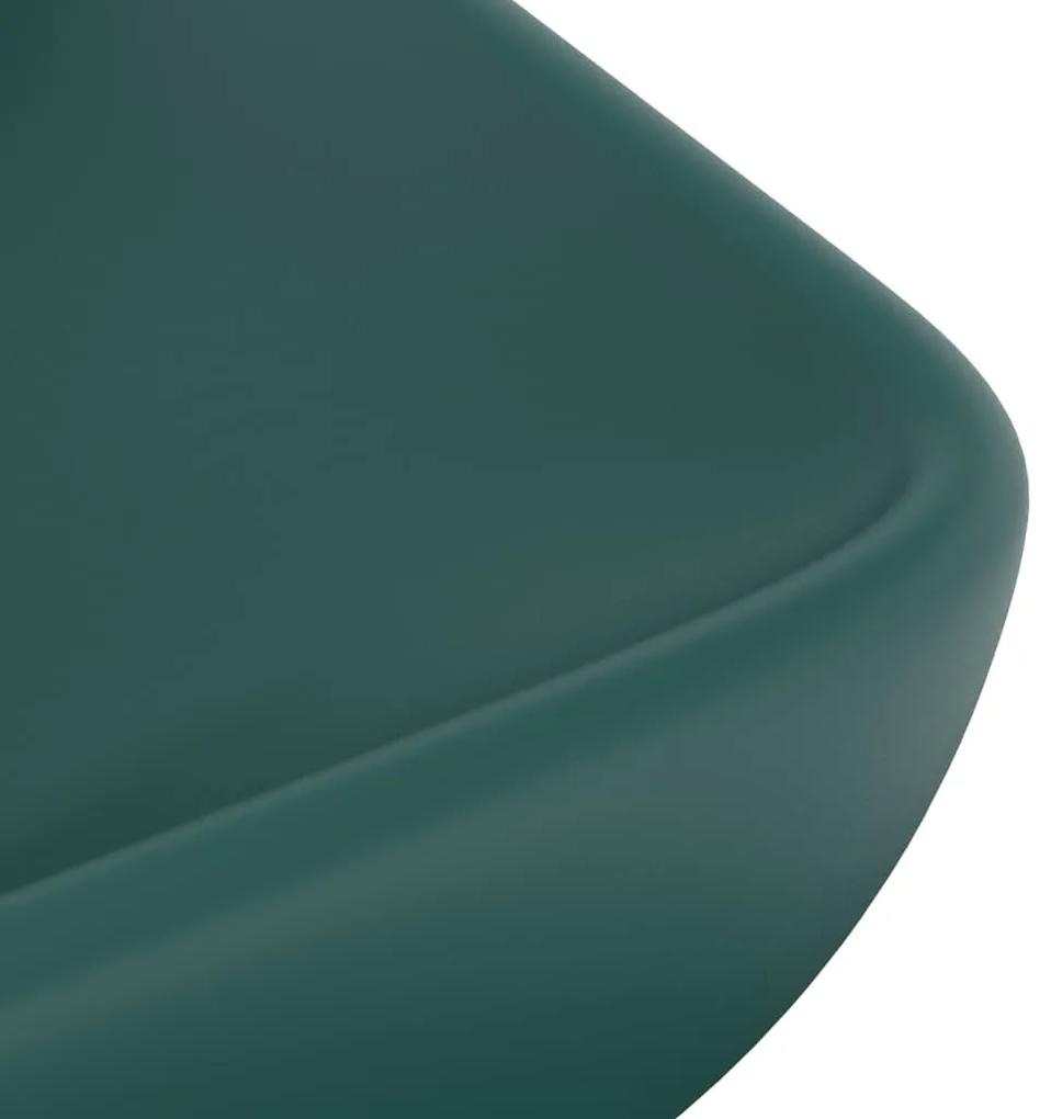 Lavabo Lusso Rettangolare Verde Scuro Opaco 71x38 cm Ceramica